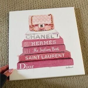 Chanel themed Pink and White Fashion Canvas Art